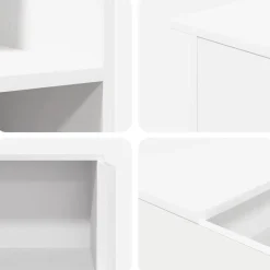 vidaXL Mostrador de recepción 100x50x103,5 cm madera de ingeniería Blanco Sale