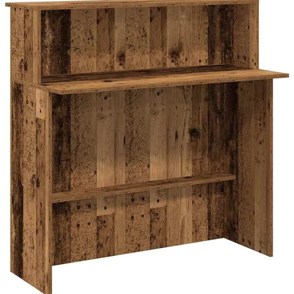 vidaXL Mobiliario De Oficina-Mostrador de recepción madera vieja 100x50x103,5 cm