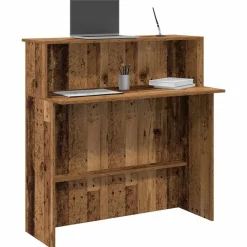 vidaXL Mobiliario De Oficina-Mostrador de recepción madera vieja 100x50x103,5 cm
