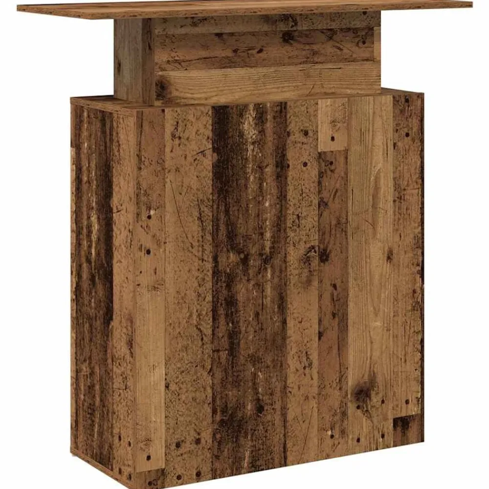 vidaXL Mostrador de recepción 100x40x104 cm Madera antigua Discount