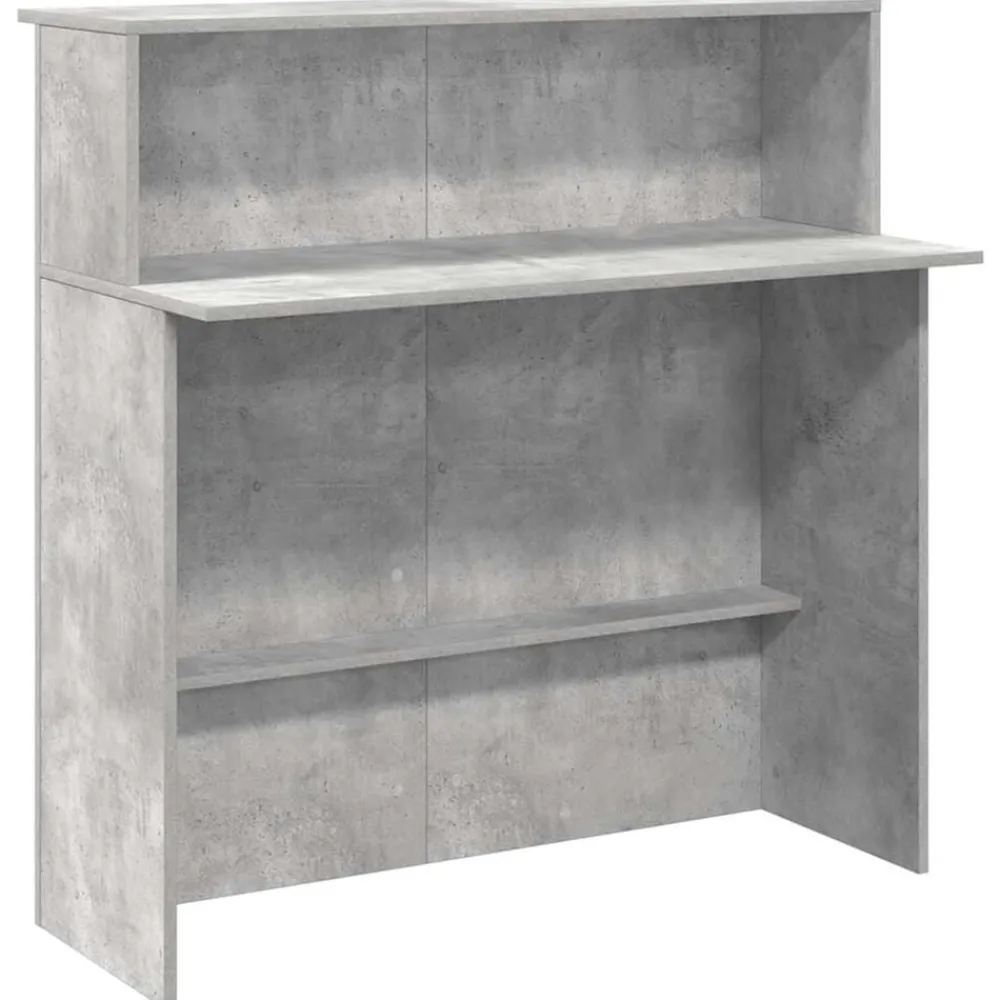 vidaXL Mostrador de recepción gris hormigón 100x50x103,5 cm Gris hormigón Outlet