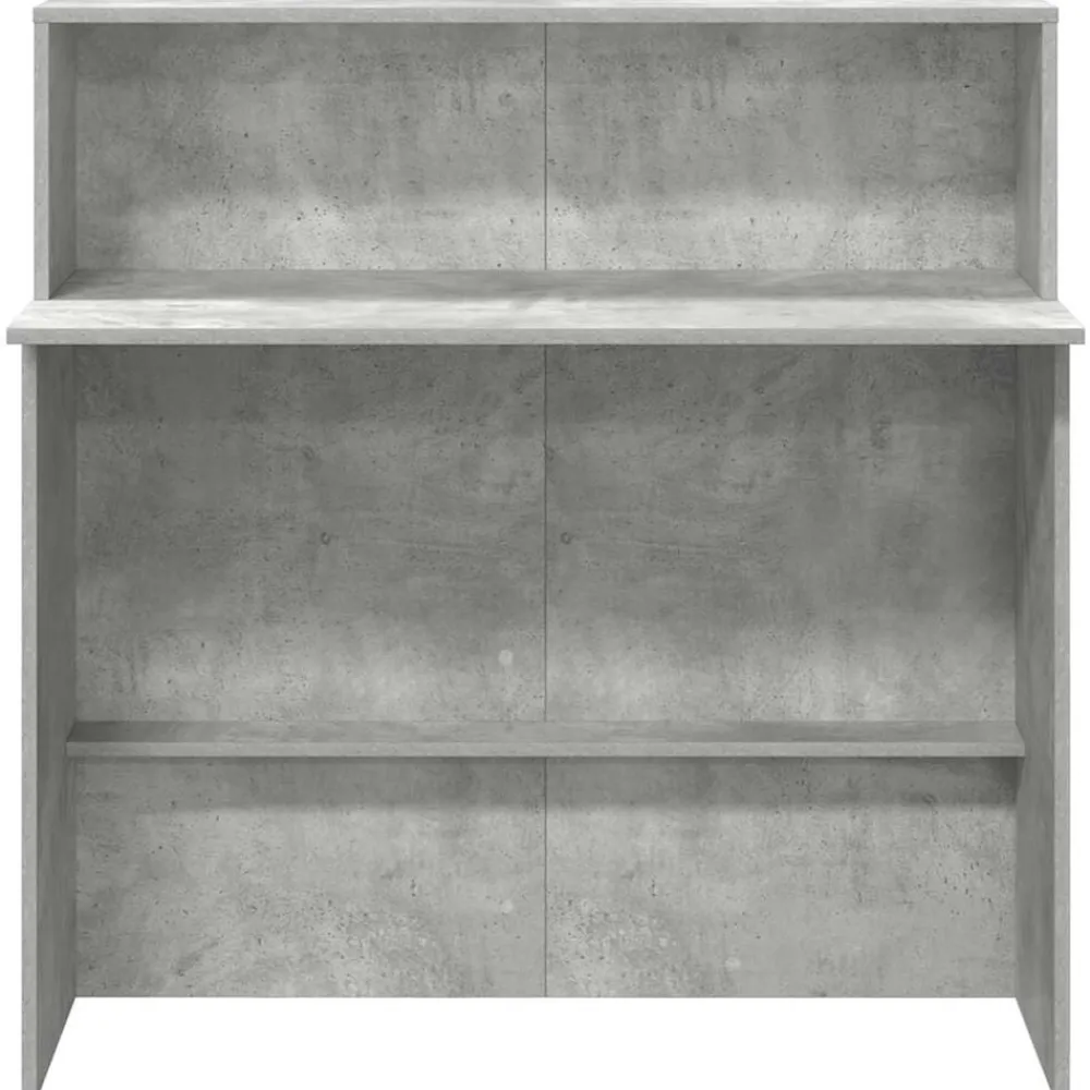 vidaXL Mostrador de recepción gris hormigón 100x50x103,5 cm Gris hormigón Outlet