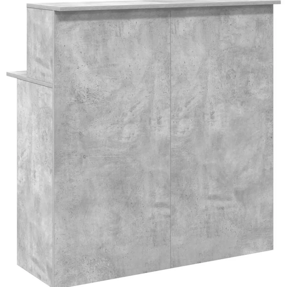 vidaXL Mostrador de recepción gris hormigón 100x50x103,5 cm Gris hormigón Outlet