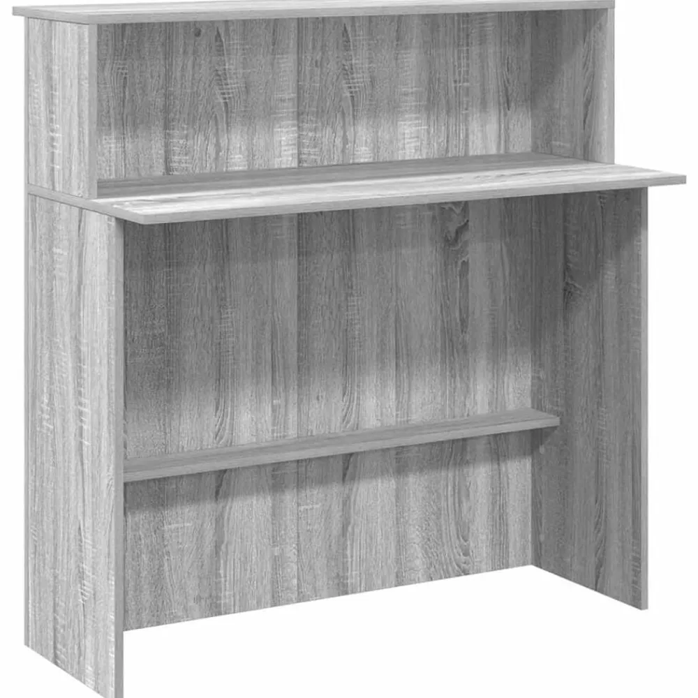 vidaXL Mobiliario De Oficina-Mostrador de recepción sonoma gris 100x50x103,5 cm
