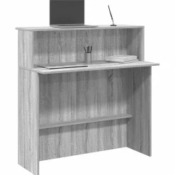 vidaXL Mobiliario De Oficina-Mostrador de recepción sonoma gris 100x50x103,5 cm