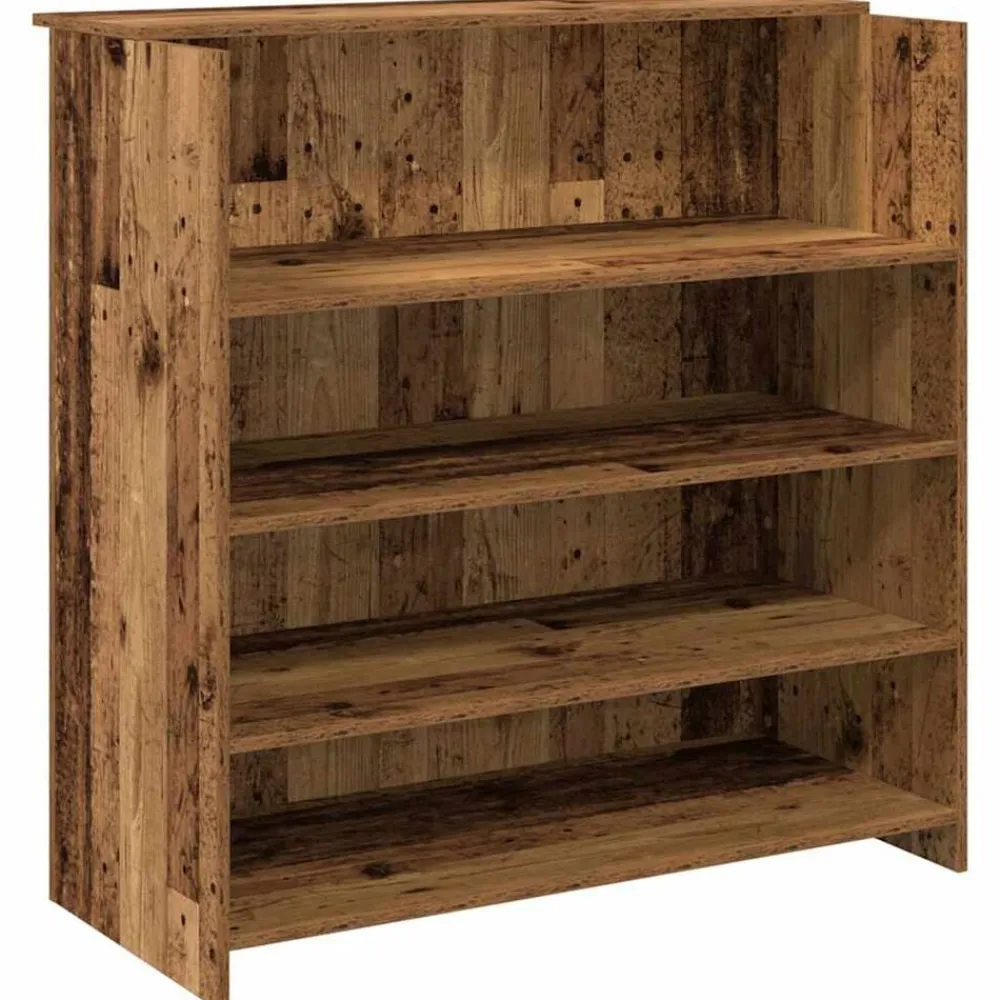vidaXL Mostrador de recepción madera vieja 100x50x103,5 cm Madera antigua Outlet