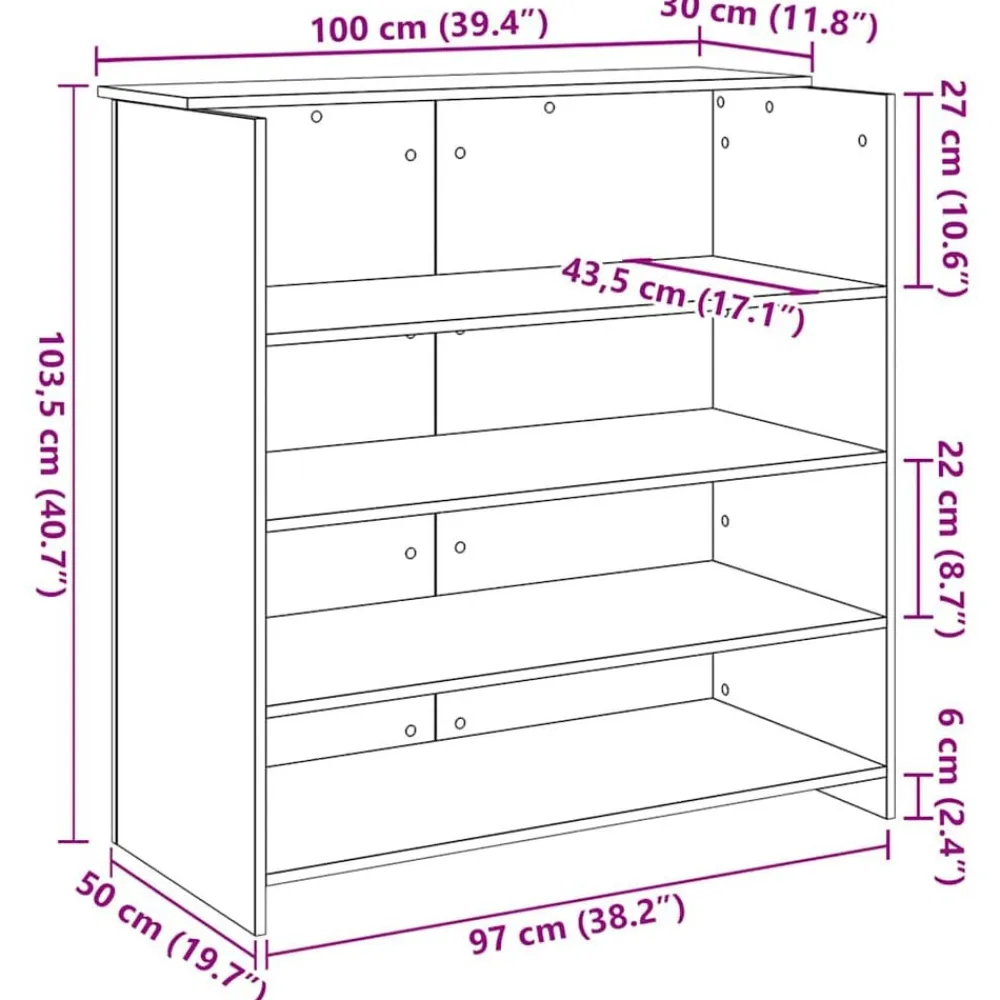 vidaXL Mostrador de recepción madera vieja 100x50x103,5 cm Madera antigua Outlet