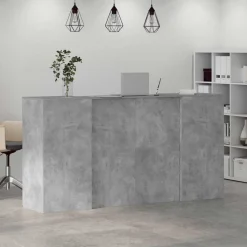 vidaXL Mostrador de recepción gris hormigón 200x50x103,5 cm Gris hormig&oacute;n Online