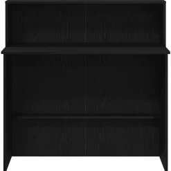 vidaXL Mostrador de recepción 100x50x103,5 cm madera ingeniería Negro Best