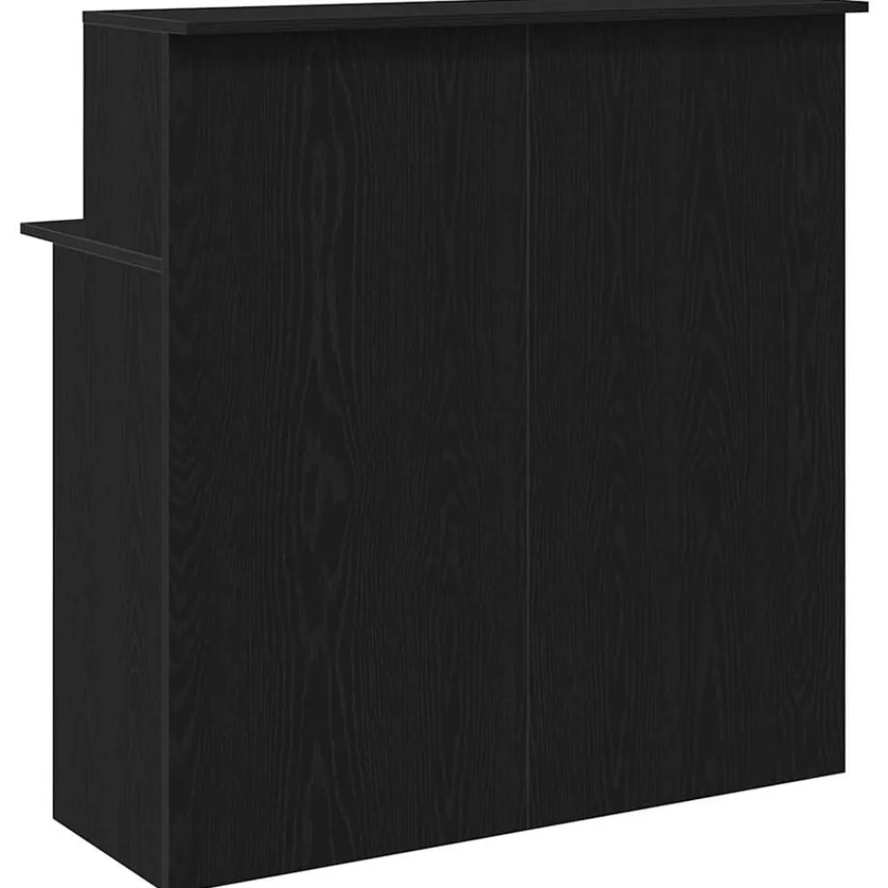 vidaXL Mostrador de recepción 100x50x103,5 cm madera ingeniería Negro Best