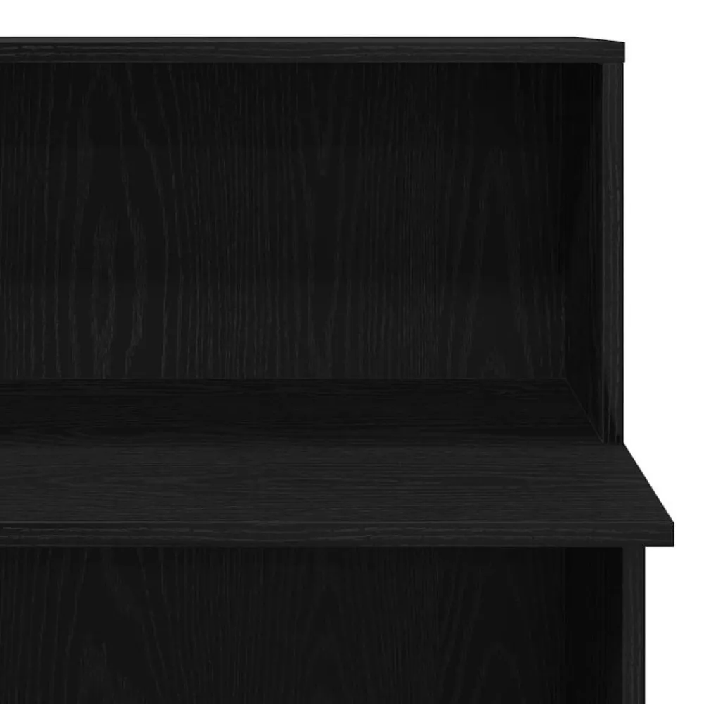 vidaXL Mostrador de recepción 100x50x103,5 cm madera ingeniería Negro Best
