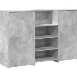 vidaXL Mobiliario De Oficina-Mostrador de recepción gris hormigón 155x50x103,5 cm