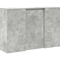 vidaXL Mobiliario De Oficina-Mostrador de recepción gris hormigón 155x50x103,5 cm