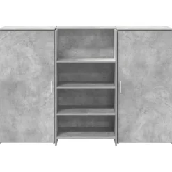 vidaXL Mobiliario De Oficina-Mostrador de recepción gris hormigón 155x50x103,5 cm