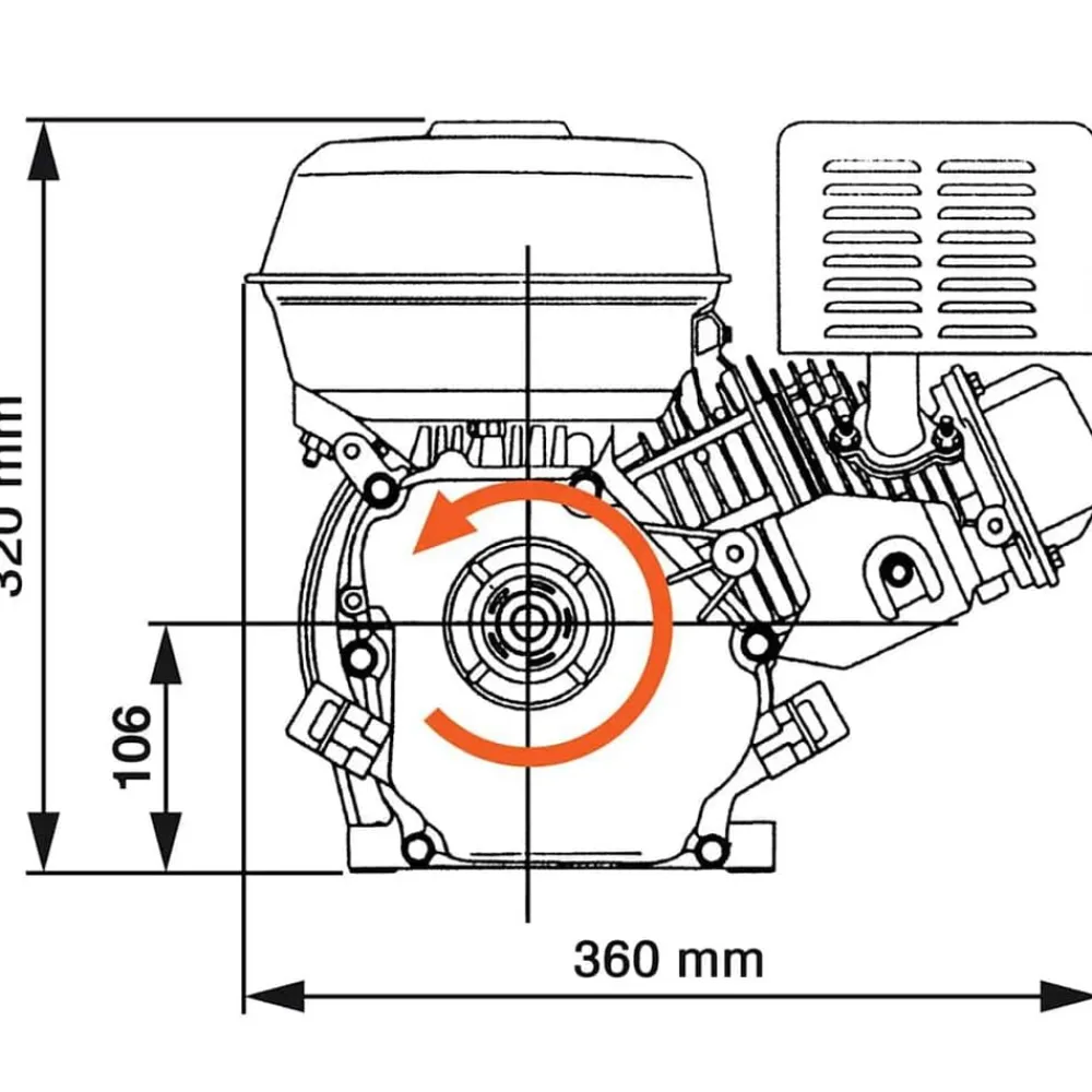 vidaXL Motor de gasolina negro de 6,5 HP y 4,8 kW Discount