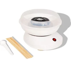 vidaXL Máquina de algodón de azúcar 480 W blanca Blanco Discount