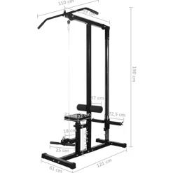 vidaXL Fitness Y Musculación-Máquina de gimnasio casera sin pesas