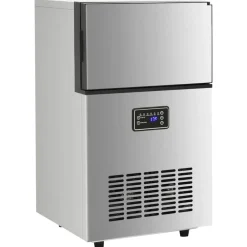 vidaXL Cocina Y Comedor-Máquina de hacer cubitos de hielo plateada 45 kg/24 h