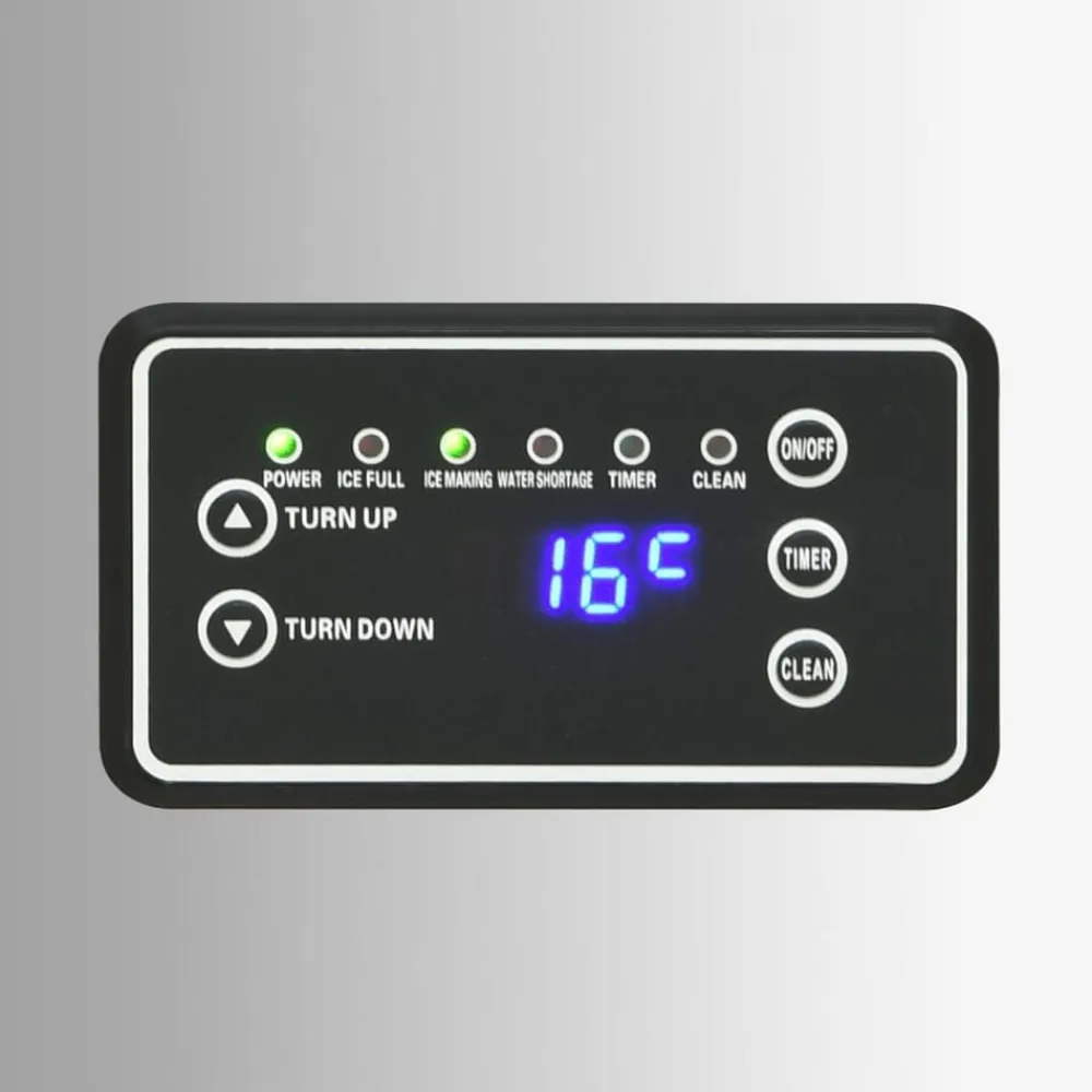 vidaXL Cocina Y Comedor-Máquina de hacer cubitos de hielo plateada 45 kg/24 h