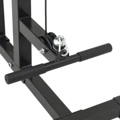 vidaXL Fitness Y Musculación-Máquina de jalón al pecho Manual Negro 110 x 70 x 187 cm