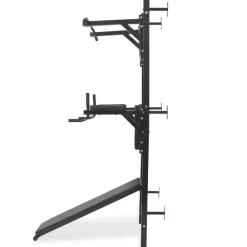 vidaXL Máquina de musculación multiusos para la pared negra