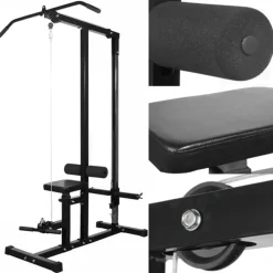 vidaXL Fitness Y Musculación-Máquina de musculación con discos de peso 40 kg