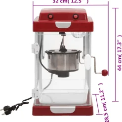 vidaXL Máquina para hacer palomitas de maíz estilo cine 2,5 OZ
