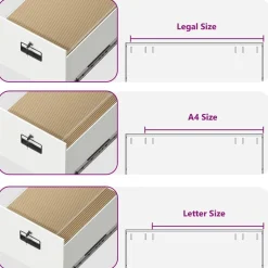 vidaXL Armarios Y Almacenamiento-Mueble archivador 44 x 50 x 74,5 cm Acero Laminado en Frío