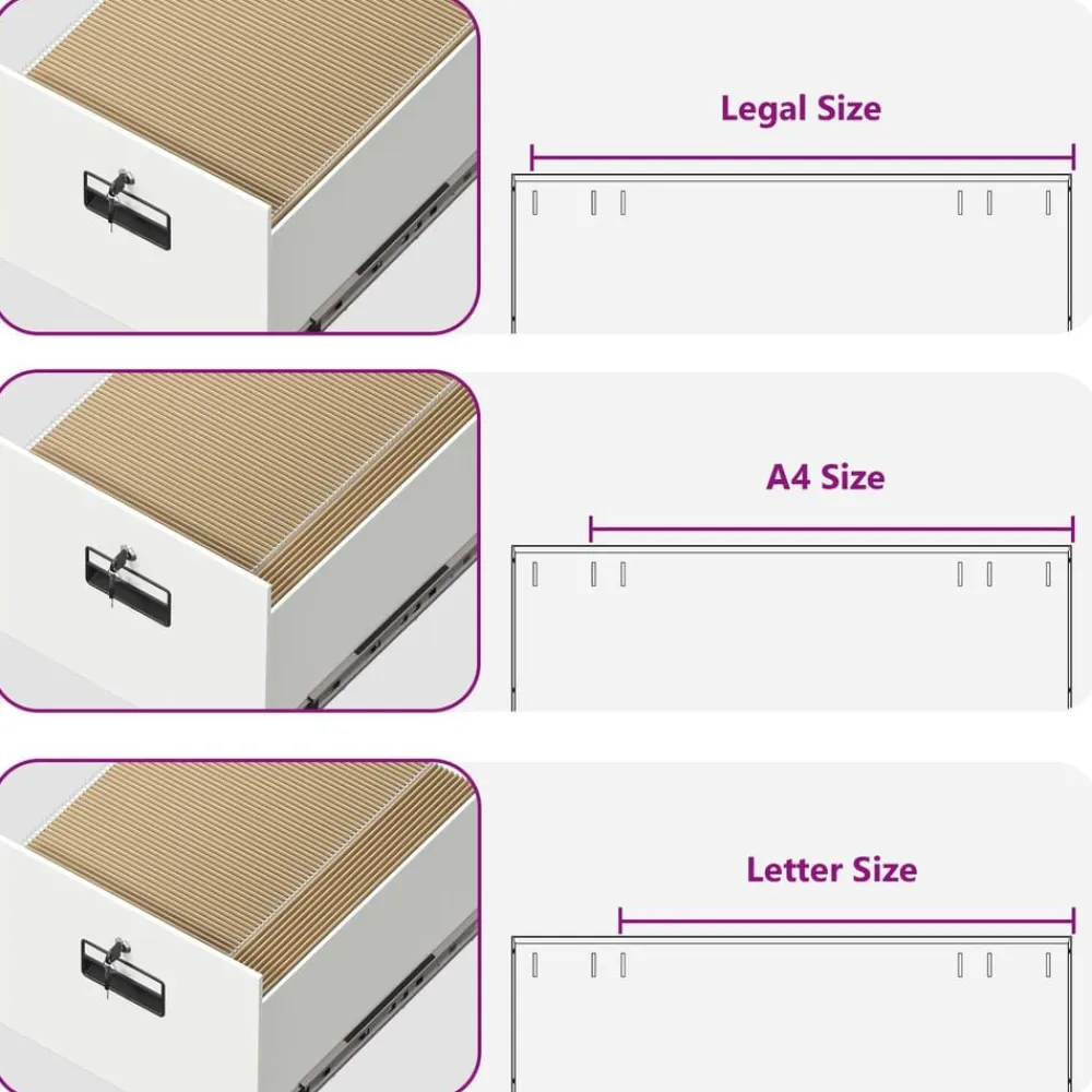 vidaXL Armarios Y Almacenamiento-Mueble archivador 44 x 50 x 74,5 cm Acero Laminado en Frío