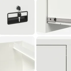 vidaXL Armarios Y Almacenamiento-Mueble archivador 44 x 50 x 74,5 cm Acero Laminado en Frío