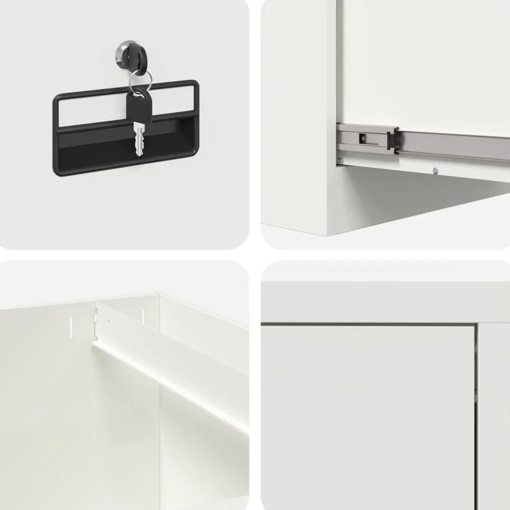 vidaXL Armarios Y Almacenamiento-Mueble archivador 44 x 50 x 74,5 cm Acero Laminado en Frío