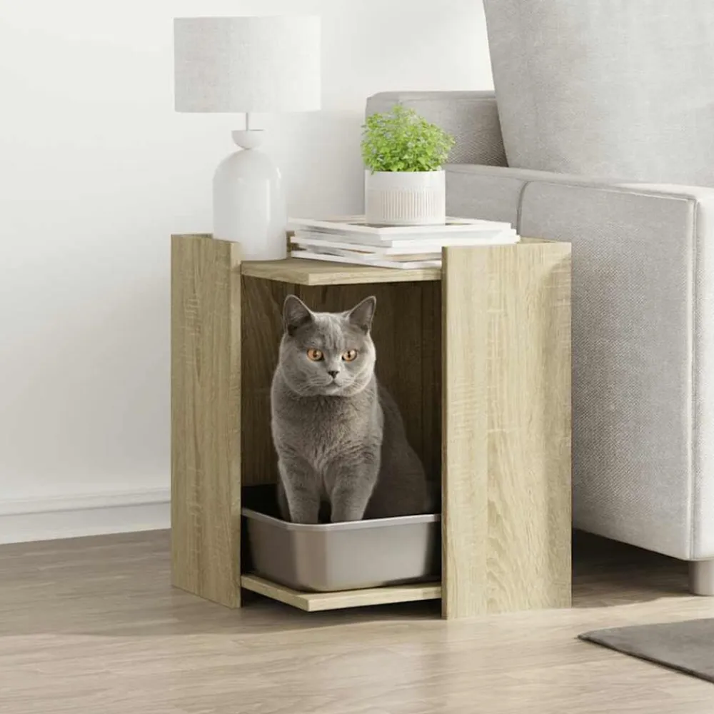vidaXL Productos Para Mascotas-Mueble arenero para gatos madera 42x42x51 cm
