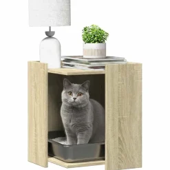 vidaXL Productos Para Mascotas-Mueble arenero para gatos madera 42x42x51 cm
