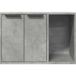 vidaXL Mueble arenero para gatos madera gris hormigón 60x40x40 cm Gris hormigón New