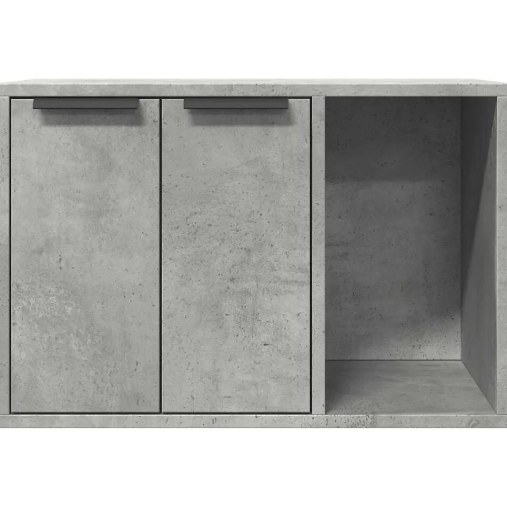 vidaXL Mueble arenero para gatos madera gris hormigón 60x40x40 cm Gris hormigón New