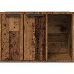 vidaXL Productos Para Mascotas-Mueble arenero para gatos madera envejecida 60x40x40 cm