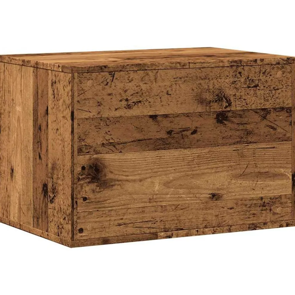 vidaXL Productos Para Mascotas-Mueble arenero para gatos madera envejecida 60x40x40 cm
