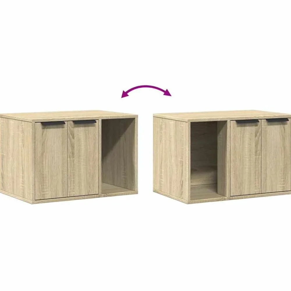 vidaXL Productos Para Mascotas-Mueble arenero para gatos madera 60x40x40 cm