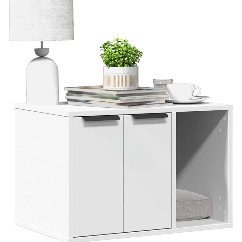 vidaXL Productos Para Mascotas-Mueble arenero para gatos madera ingeniería 60x40x40 cm
