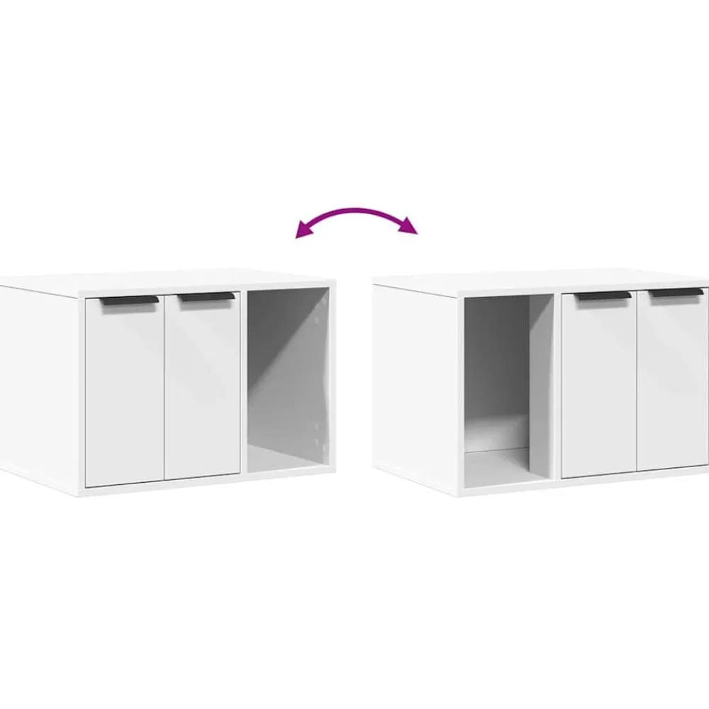 vidaXL Productos Para Mascotas-Mueble arenero para gatos madera ingeniería 60x40x40 cm