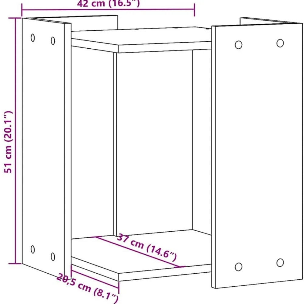 vidaXL Productos Para Mascotas-Mueble arenero para gatos madera ingeniería 42x42x51 cm