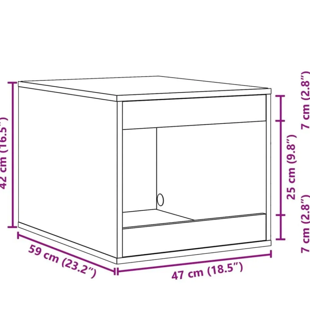 vidaXL Productos Para Mascotas-Mueble arenero para gatos madera ingeniería 47x59x42 cm
