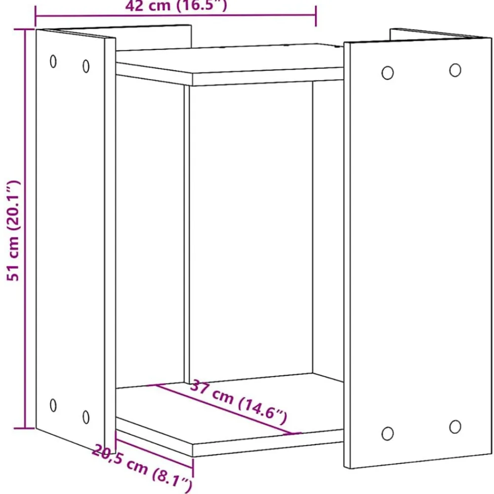 vidaXL Productos Para Mascotas-Mueble arenero para gatos madera marrón roble 42x42x51 cm