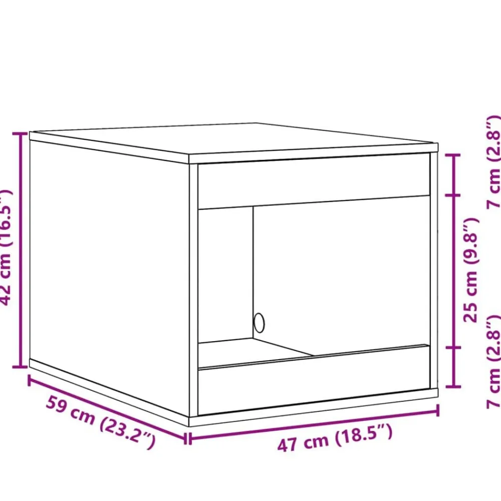 vidaXL Productos Para Mascotas-Mueble arenero para gatos madera 47x59x42 cm