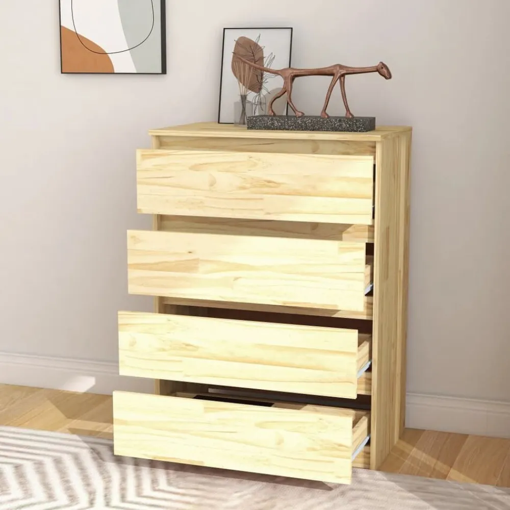 vidaXL Mueble auxiliar madera maciza de pino 60x36x84 cm Natural Sale