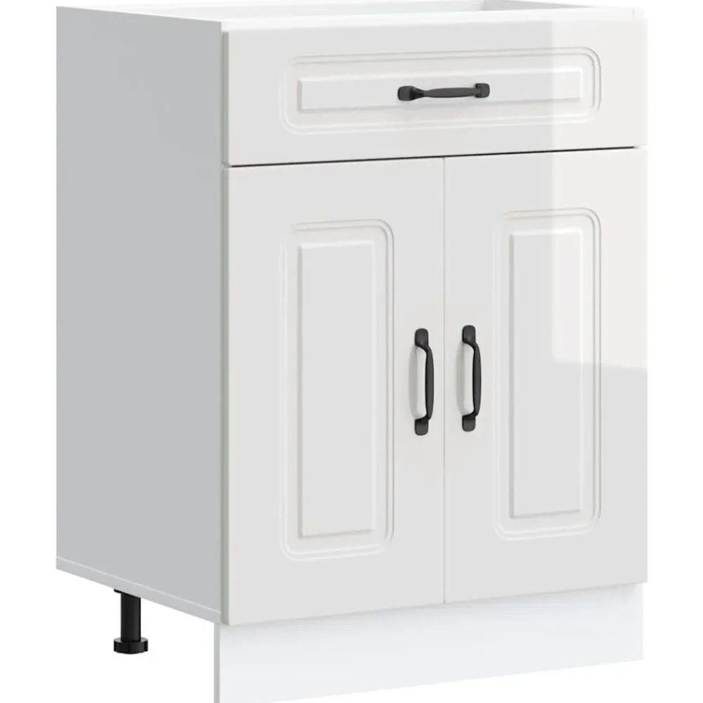 vidaXL Armarios Y Almacenamiento-Mueble bajo cocina Kalmar madera ingeniería blanca