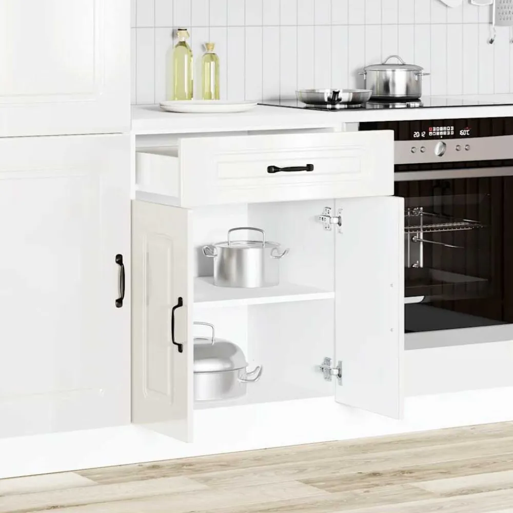 vidaXL Armarios Y Almacenamiento-Mueble bajo cocina Kalmar madera ingeniería blanca