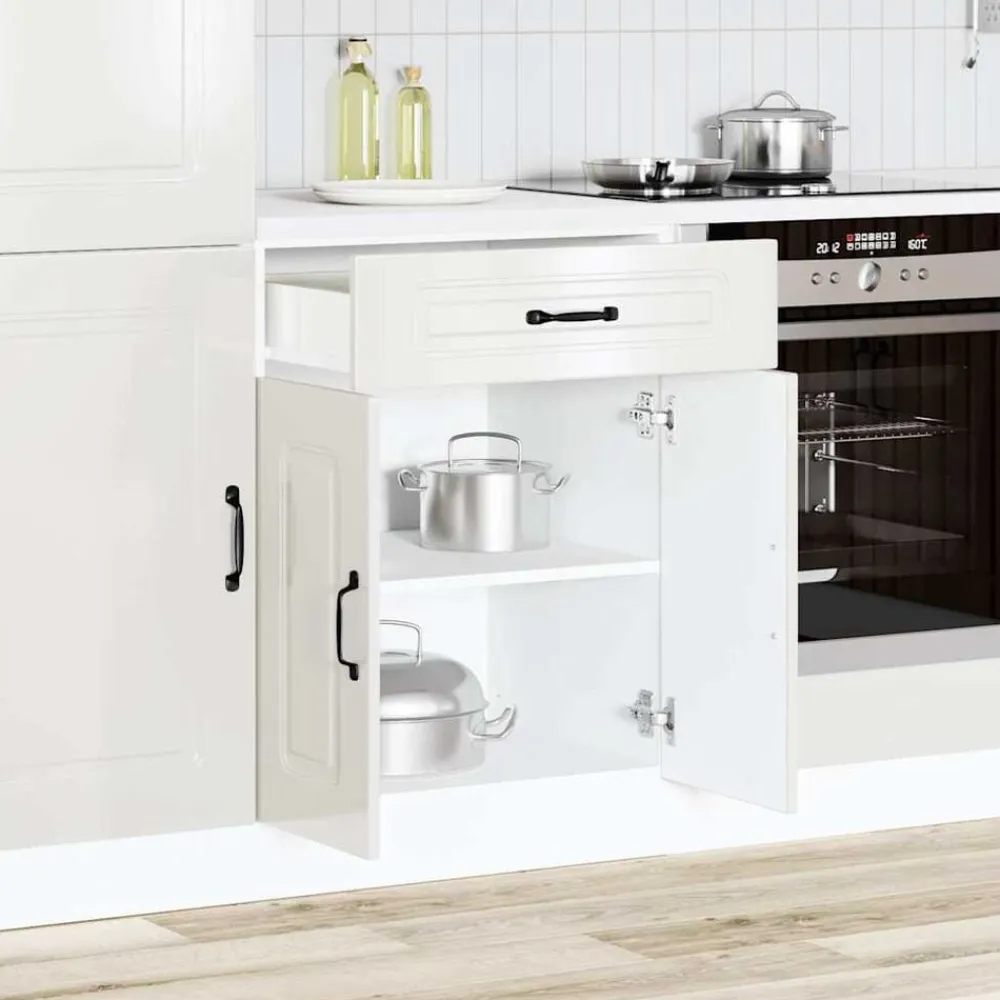 vidaXL Armarios Y Almacenamiento-Mueble bajo cocina Kalmar madera ingeniería blanca