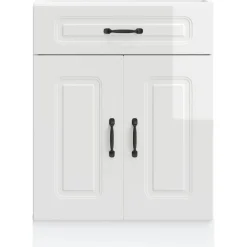 vidaXL Armarios Y Almacenamiento-Mueble bajo cocina Kalmar madera ingeniería blanca