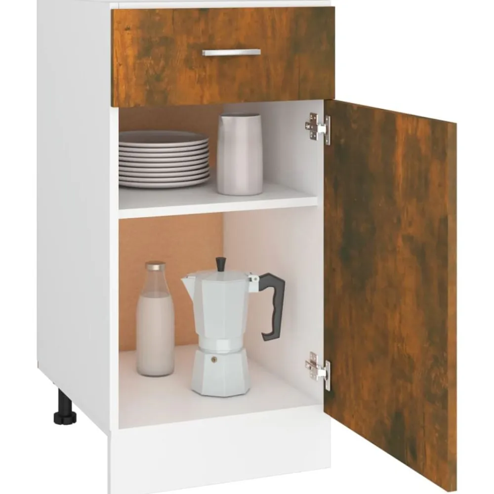 vidaXL Armarios Y Almacenamiento-Mueble bajo con cajón "Lyon" de, , 40 x 46 x 81,5 cm, madera de ingeniería